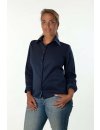 Kontrastbluse 2-farbig: marine uni mit marine/weiss...