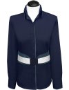 Contrast blouse 2-color: marine plain with navy / white...