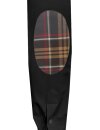 Contrast blouse 2-colored with patch: black plain with check 6