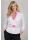 Ruffle blouse striped contrast, pink / white/goes out of the assortment