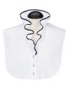 Blousen collar ruffle white with black piping