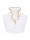 Blousen collar ruffle white with golden piping/goes out of the assortment