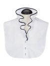 Blousen collar ruffle white with marine piping