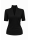 Short Sleeve Stand Collar Shirt, Black