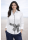 Contrast blouse Weiss Uni with Smoky  Piped
