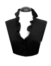 Blouse collar ruffle black/goes out of the assortment