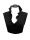 Blouse collar ruffle black/goes out of the assortment