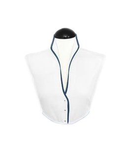 Blousen collar stand collar white, marine piped