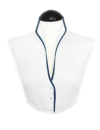 Blousen collar stand collar white, marine piped/goes out...