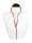 Blousen collar stand collar white, carmin red piped/goes out of the assortment