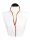 Blousen collar stand collar white, carmin red piped