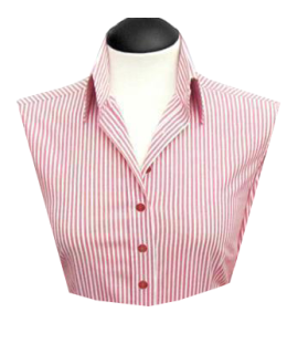 Blouses collar carmin red striped/goes out of the assortment