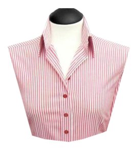 Blouses collar carmin red striped