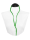 Blousen collar stand collar white, green piped/goes out of the assortment