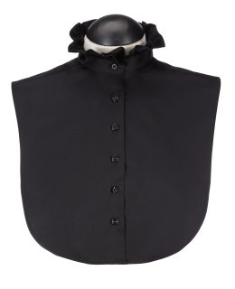 Blousen collar set ruffle black/goes out of the assortment